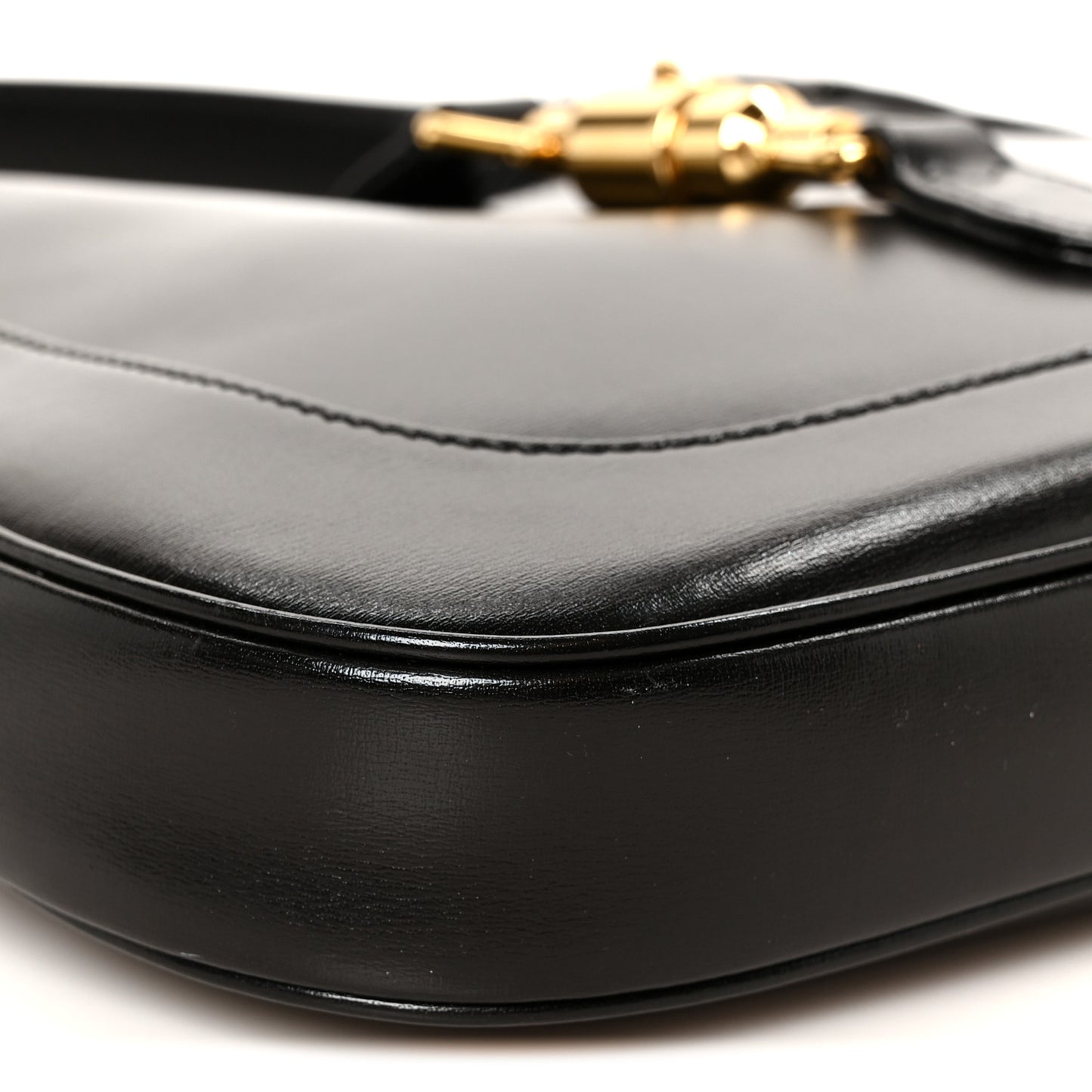 Boarded Dyana Lux Calfskin Small Jackie 1961 Hobo Black