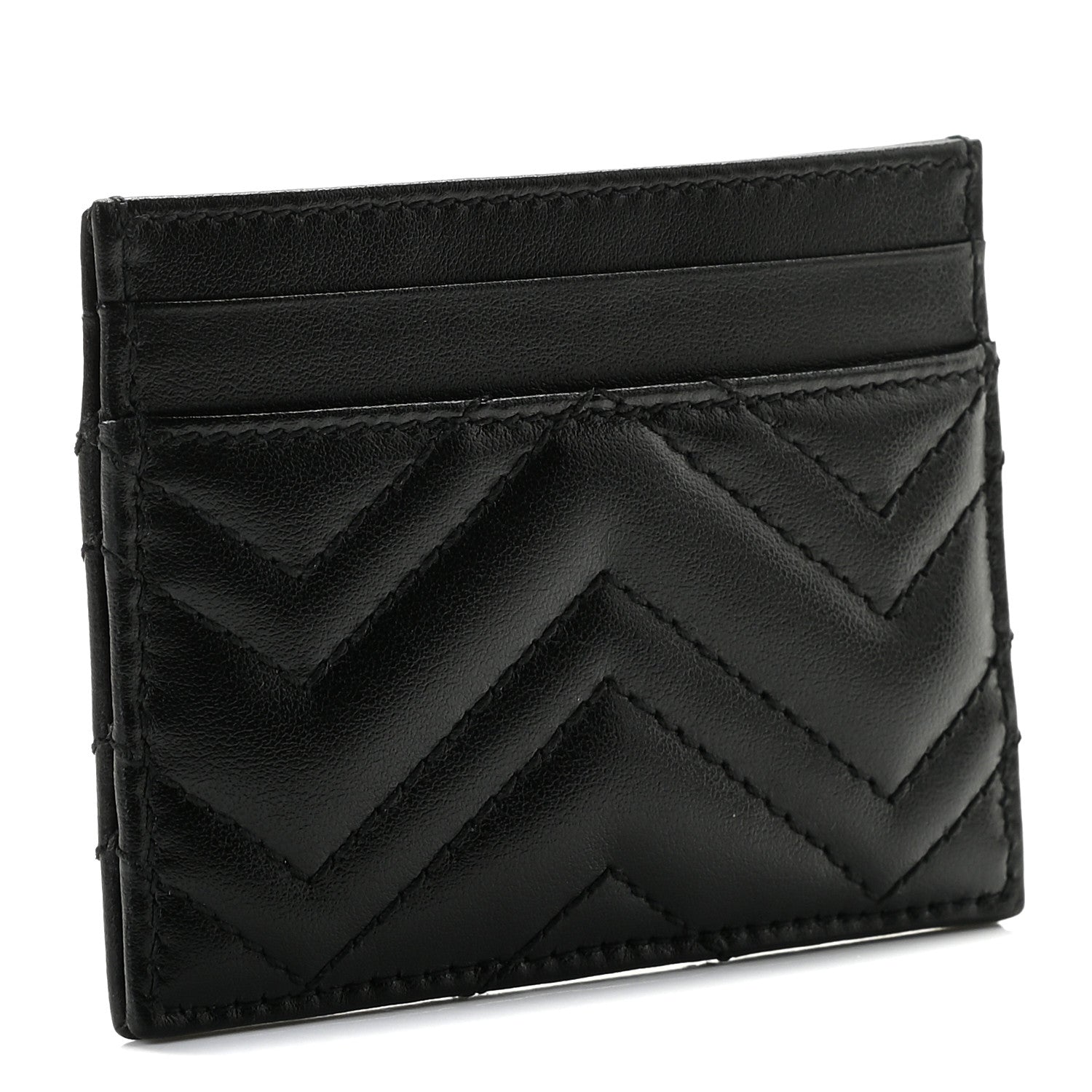 Gucci Calfskin Matelasse GG Marmont Card Holder Black 8 of 17