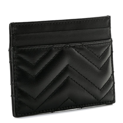 Gucci Calfskin Matelasse GG Marmont Card Holder Black 8 of 17
