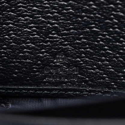Gucci GG Supreme Monogram Textured Dollar Calfskin Web Ophidia Zip Around Wallet Beige Blue 6 of 8