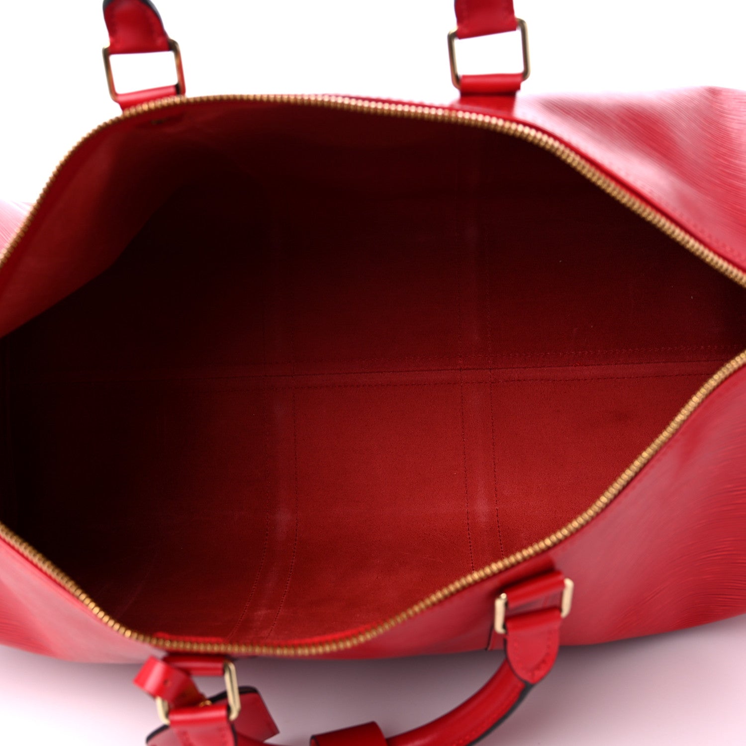 Louis Vuitton Epi Keepall 50 Castillan Red 4 of 9