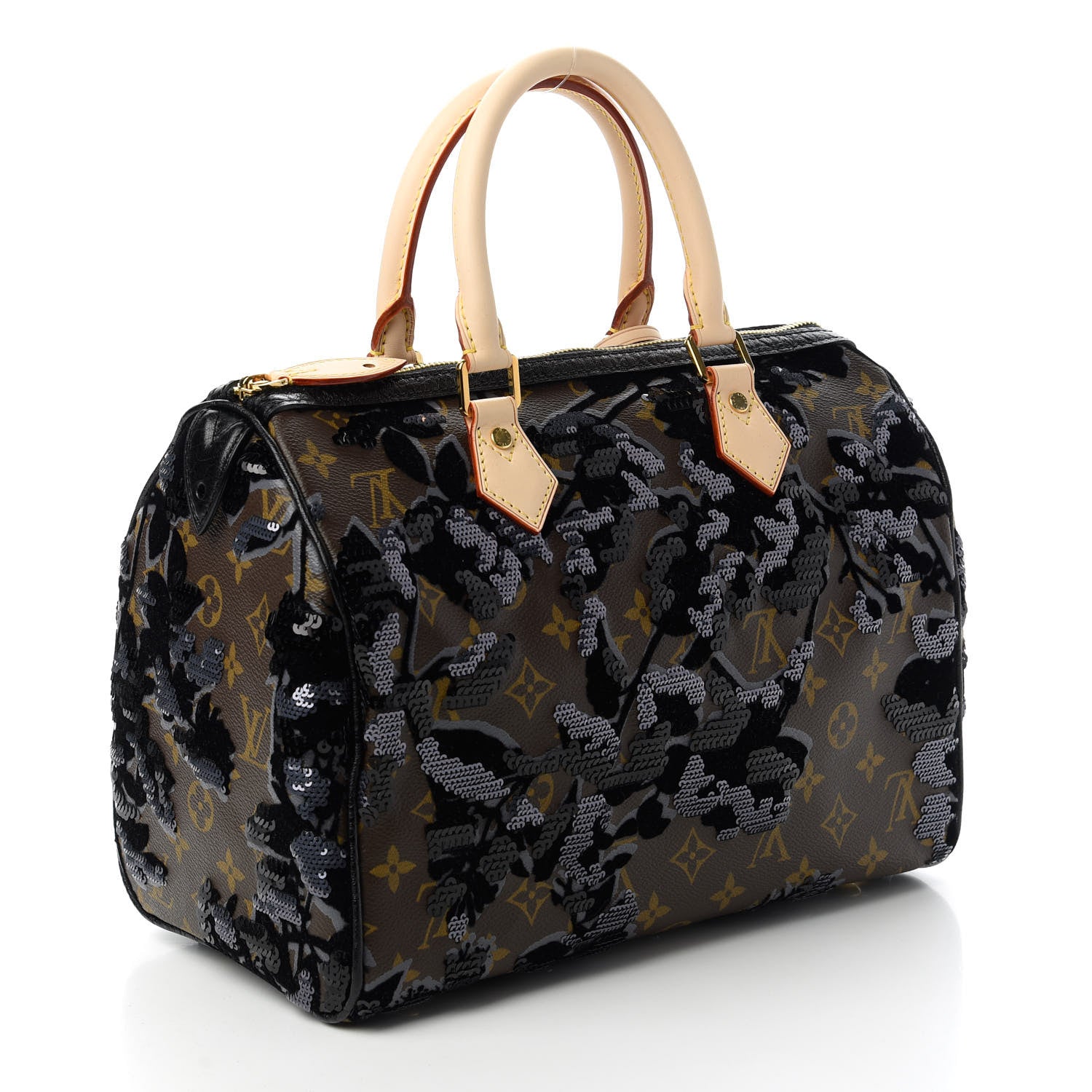 Louis Vuitton Monogram Fleur De Jais Sequins Speedy 30 3 of 10