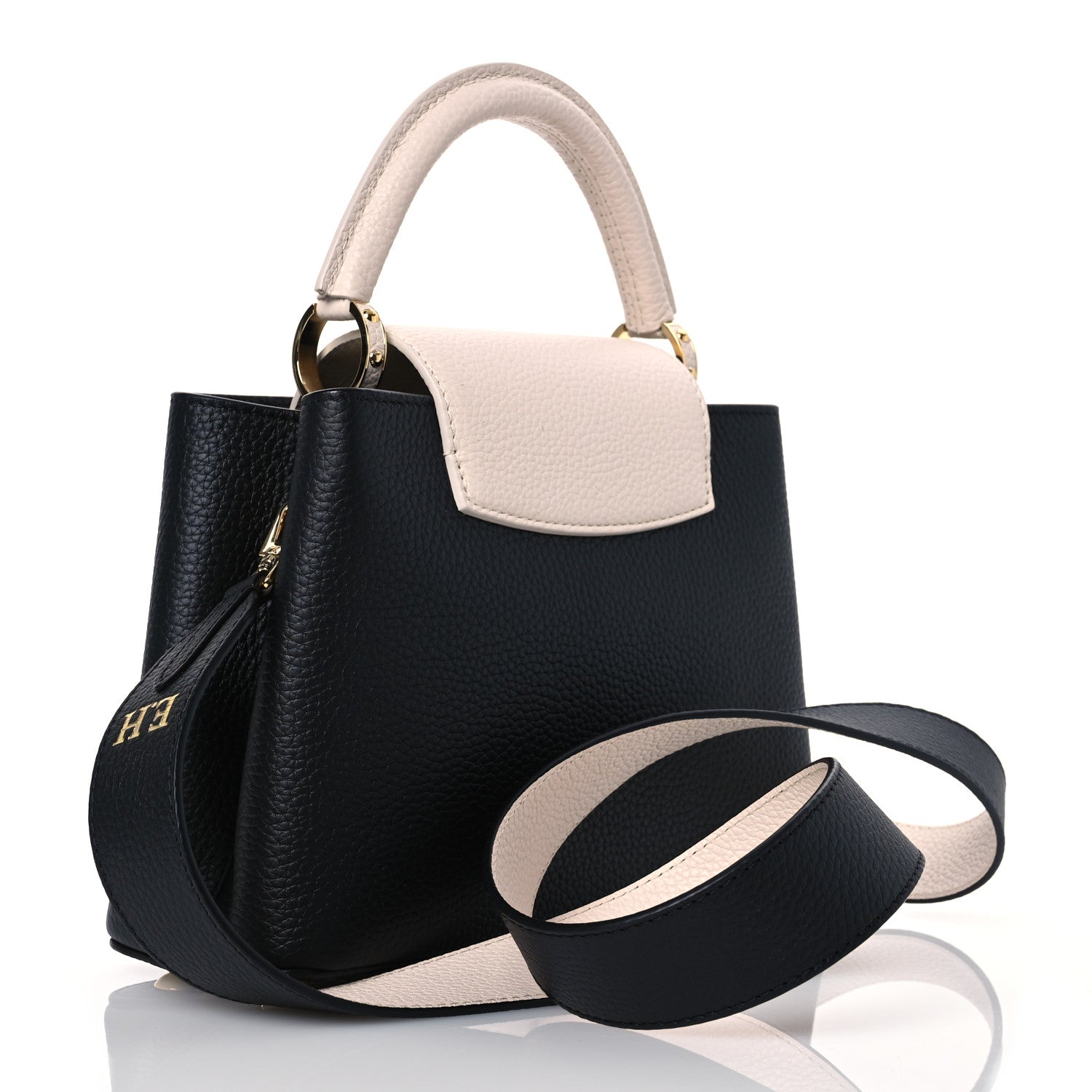 Louis Vuitton Taurillon Capucines BB Black Greige Doux Scarlet 3 of 12