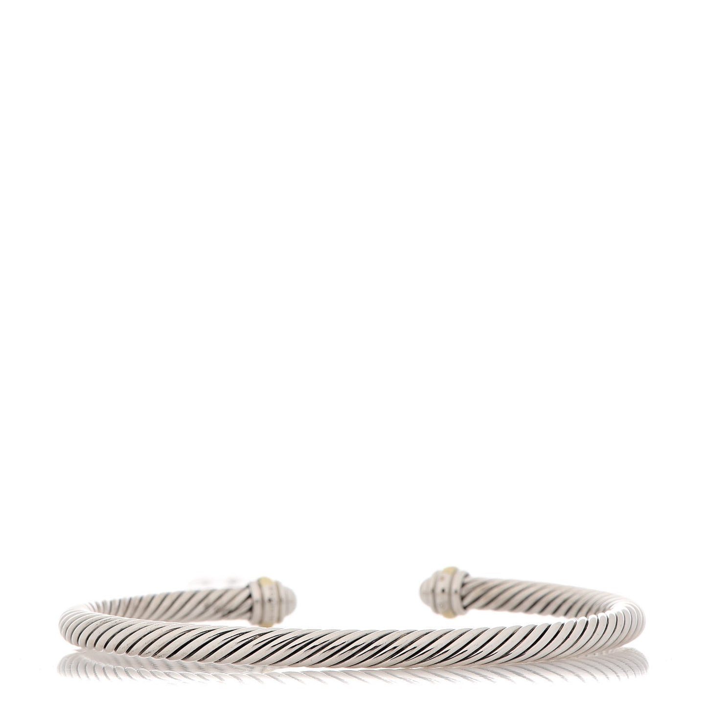 Sterling Silver 18K Yellow Gold 4mm Cable Classics Bracelet