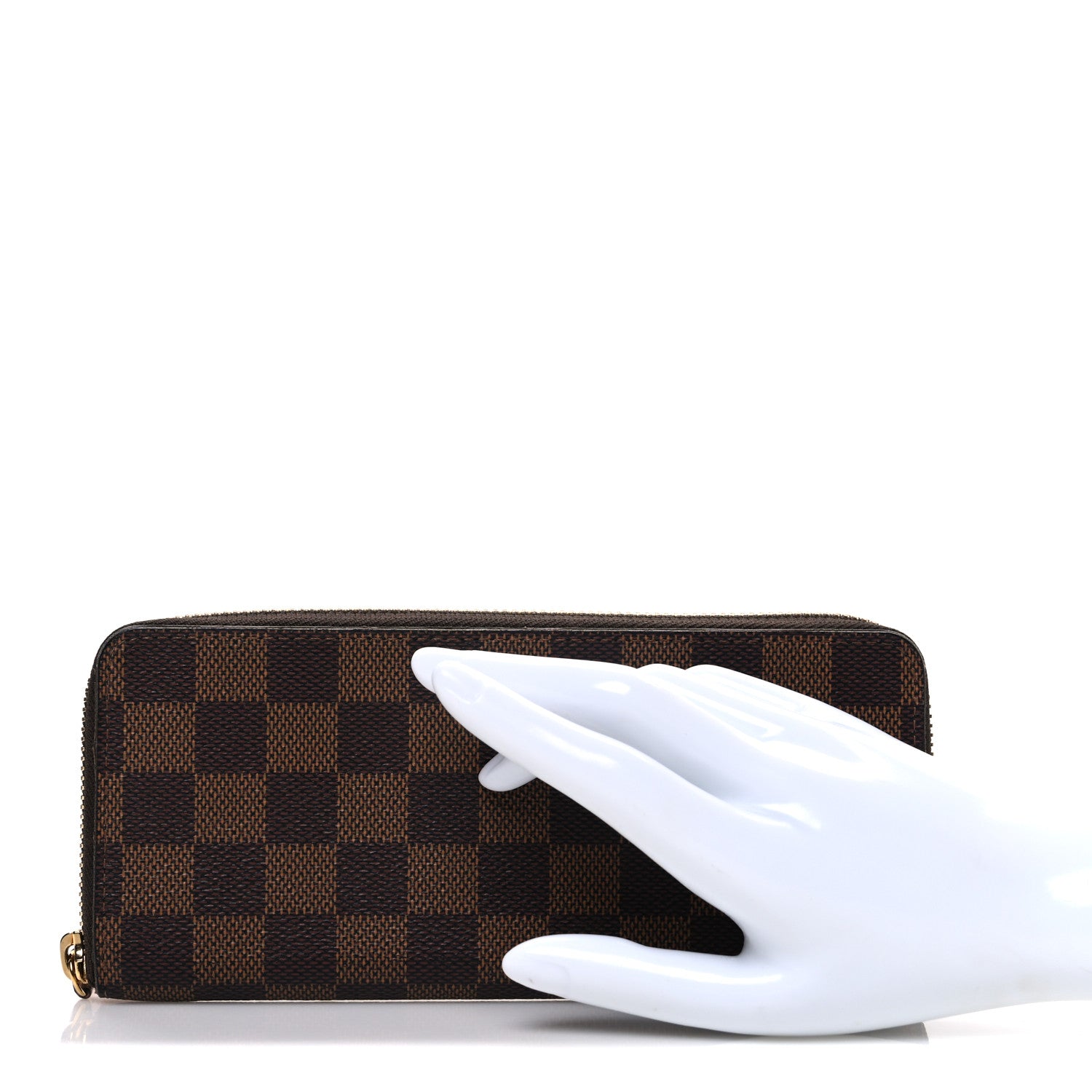 Louis Vuitton Damier Ebene Clemence Wallet Rose Ballerine 2 of 6