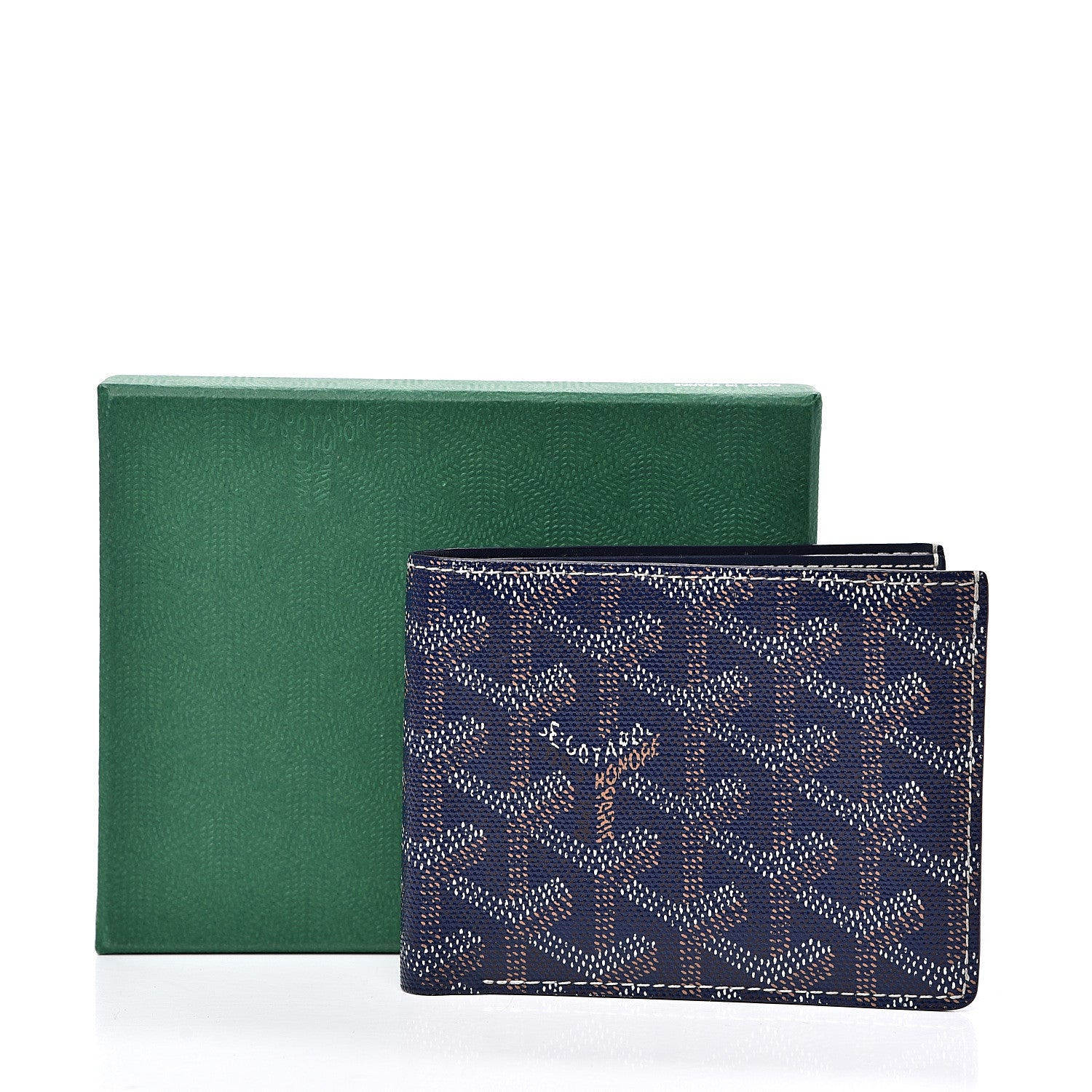 Goyard Goyardine Bi-Fold Victoire PM Wallet Navy 7 of 7