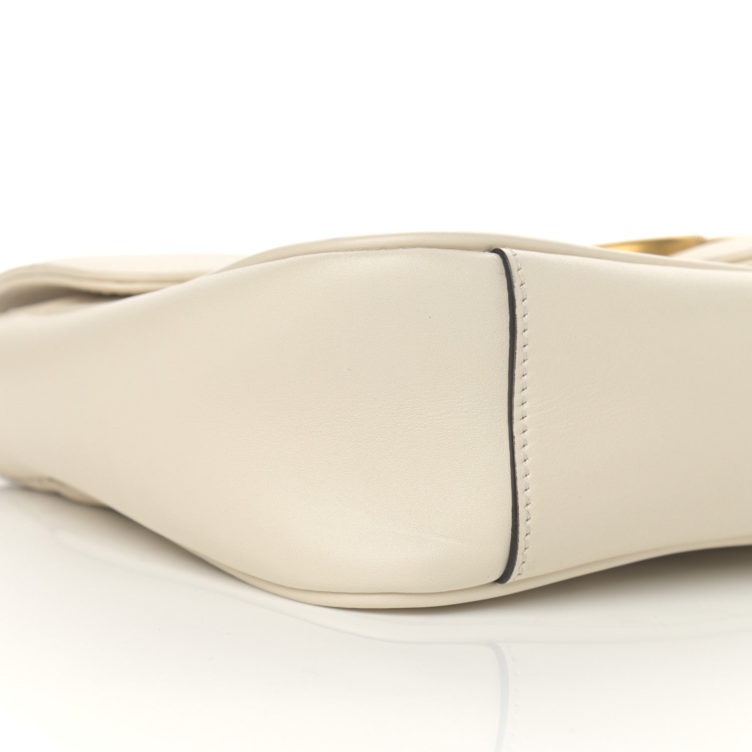 Gucci Calfskin Matelasse Small GG Marmont Shoulder Bag White 9 of 14