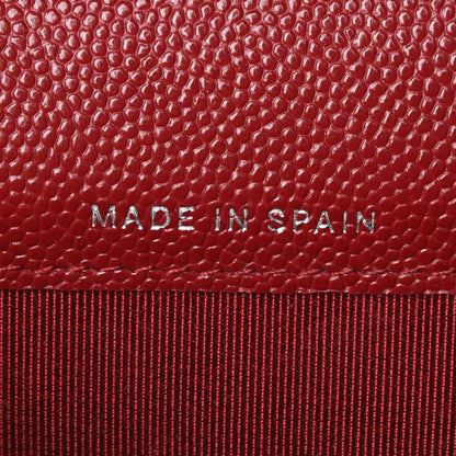 Chanel Caviar Quilted Flap Card Holder Dark Red 7 of 11