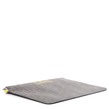 Fendi Glazed Fabric FF 1974 Roma Armor Pouch Tobacco Limone 4 of 9