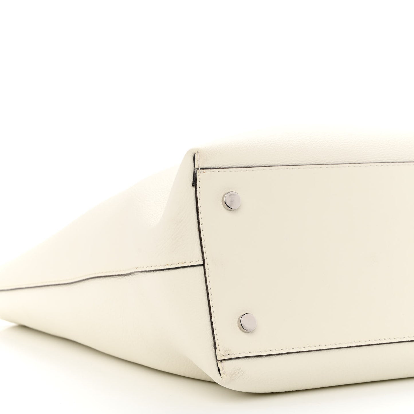 Smooth Calfskin Crystal Embellished Cheri Tote Latte