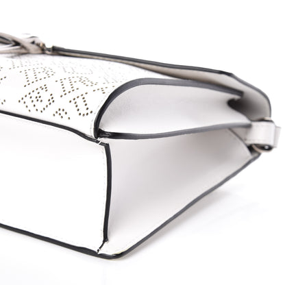 Burberry Calfskin Perforated Small Macken Crossbody Bag White 11 of 11