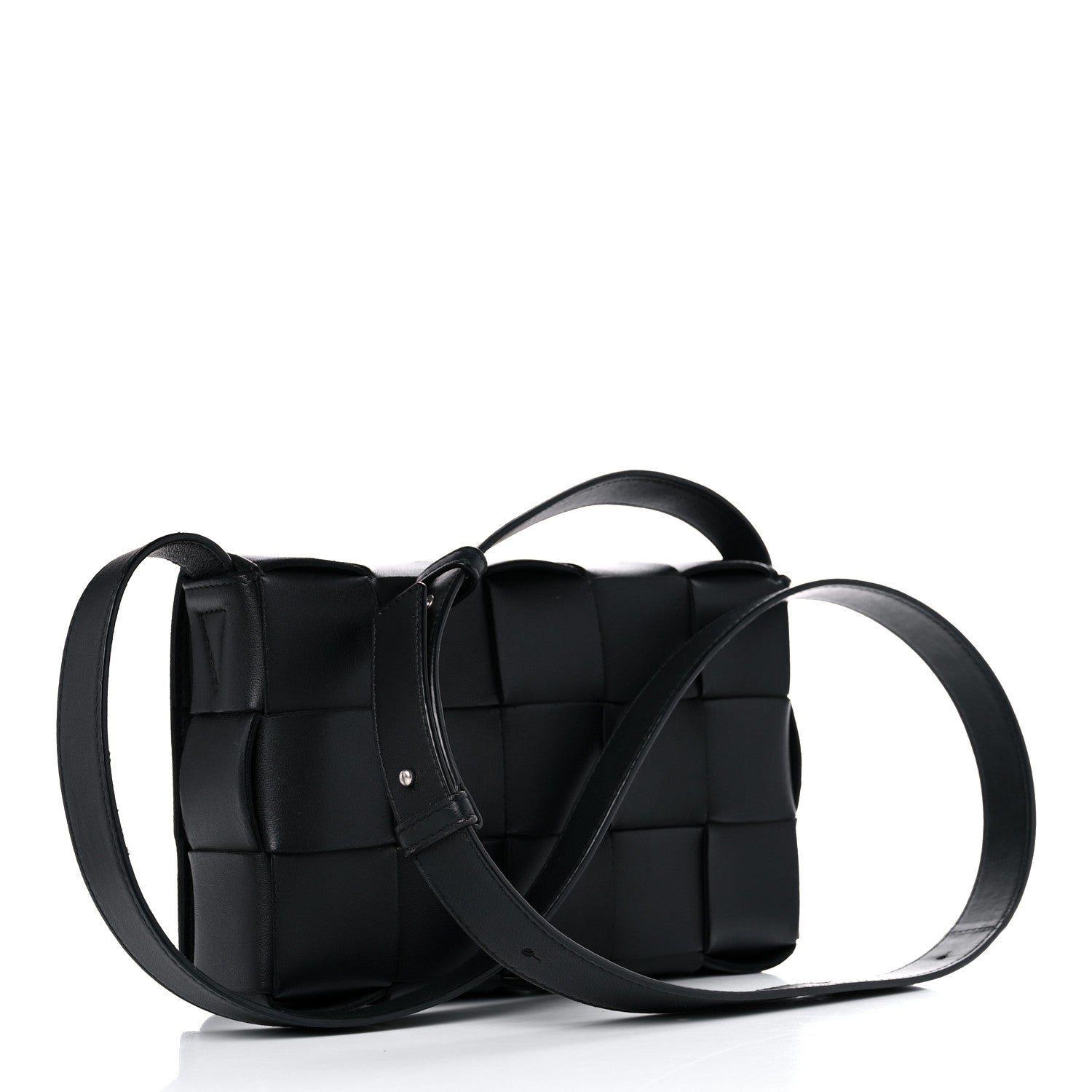 Bottega Veneta Lambskin Maxi Intrecciato Cassette Crossbody Bag Black 3 of 14