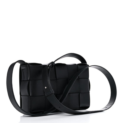 Bottega Veneta Lambskin Maxi Intrecciato Cassette Crossbody Bag Black 3 of 14
