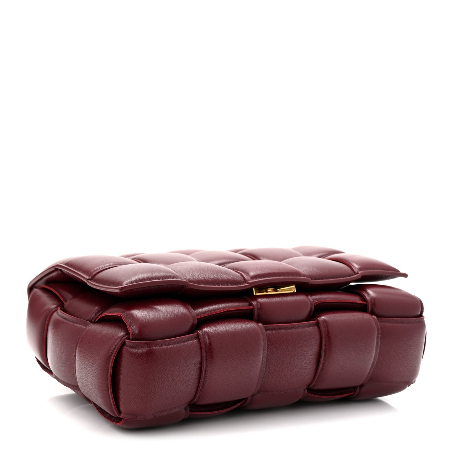 Nappa Maxi Intrecciato Small Padded Cassette Crossbody Bag Barolo