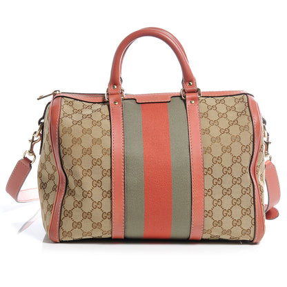 Gucci Monogram Vintage Web Medium Boston 1 of 9