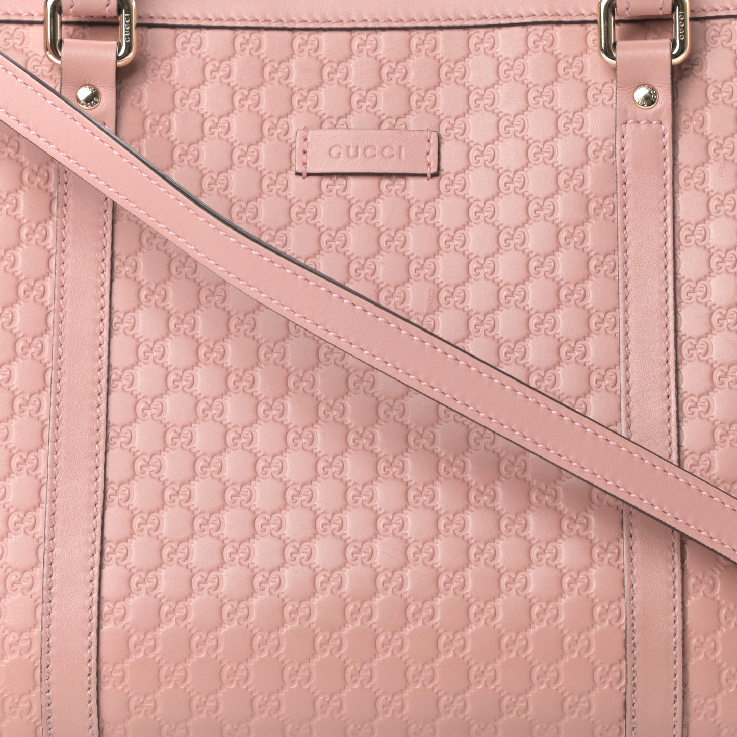 Soft Microguccissima Small Zippered Satchel Soft Pink