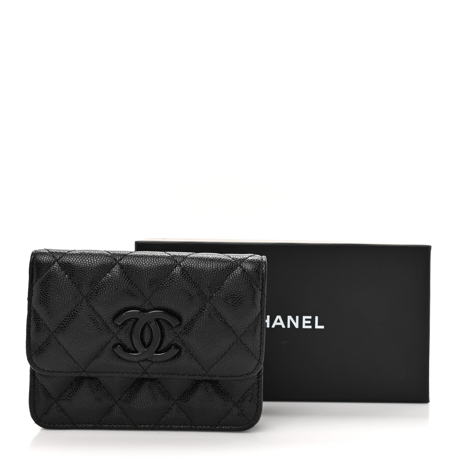 Chanel Caviar Quilted My Everything Belt Flap Card Holder Black 11 of 11