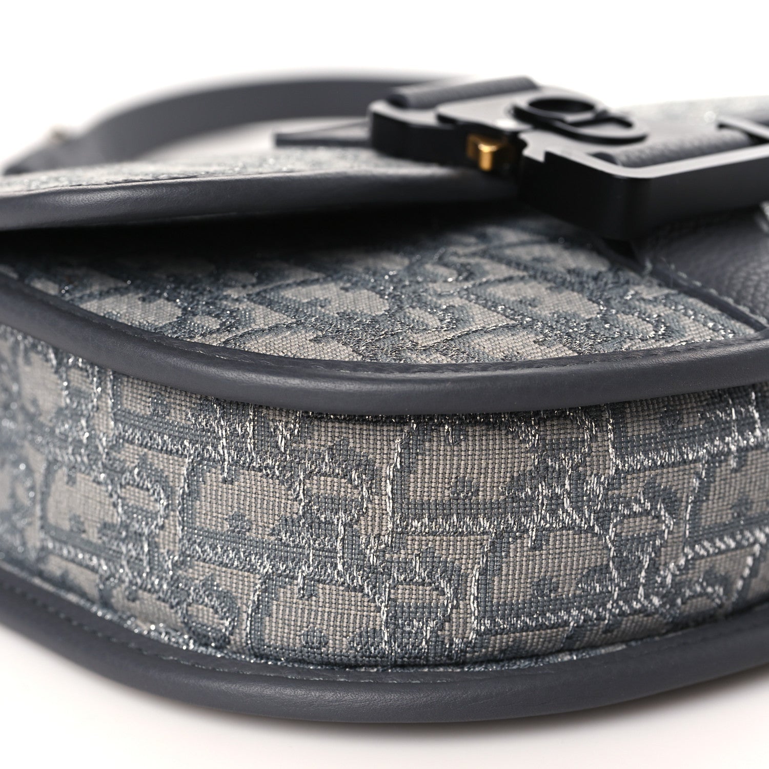 Christian Dior Oblique Grained Calfskin Mini Gallop Bag With Strap Grey 7 of 8