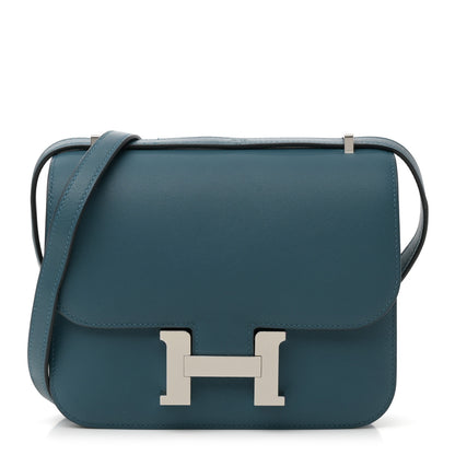 Hermes Swift Constance Verso 18 Colvert Bleu Lin 1 of 11