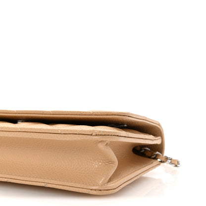 Chanel Caviar Quilted Wallet on Chain WOC Beige 11 of 12