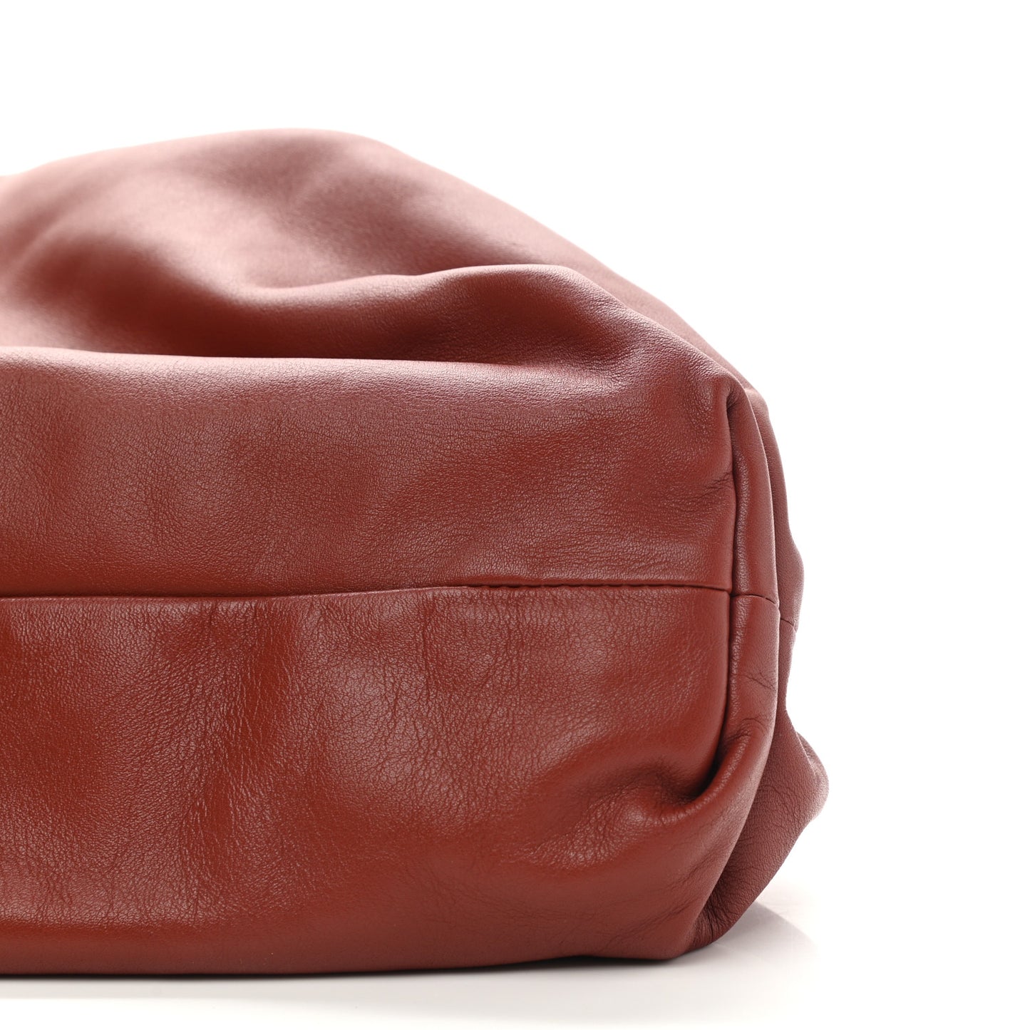 Smooth Butter Calf The Pouch Oversized Clutch Rust