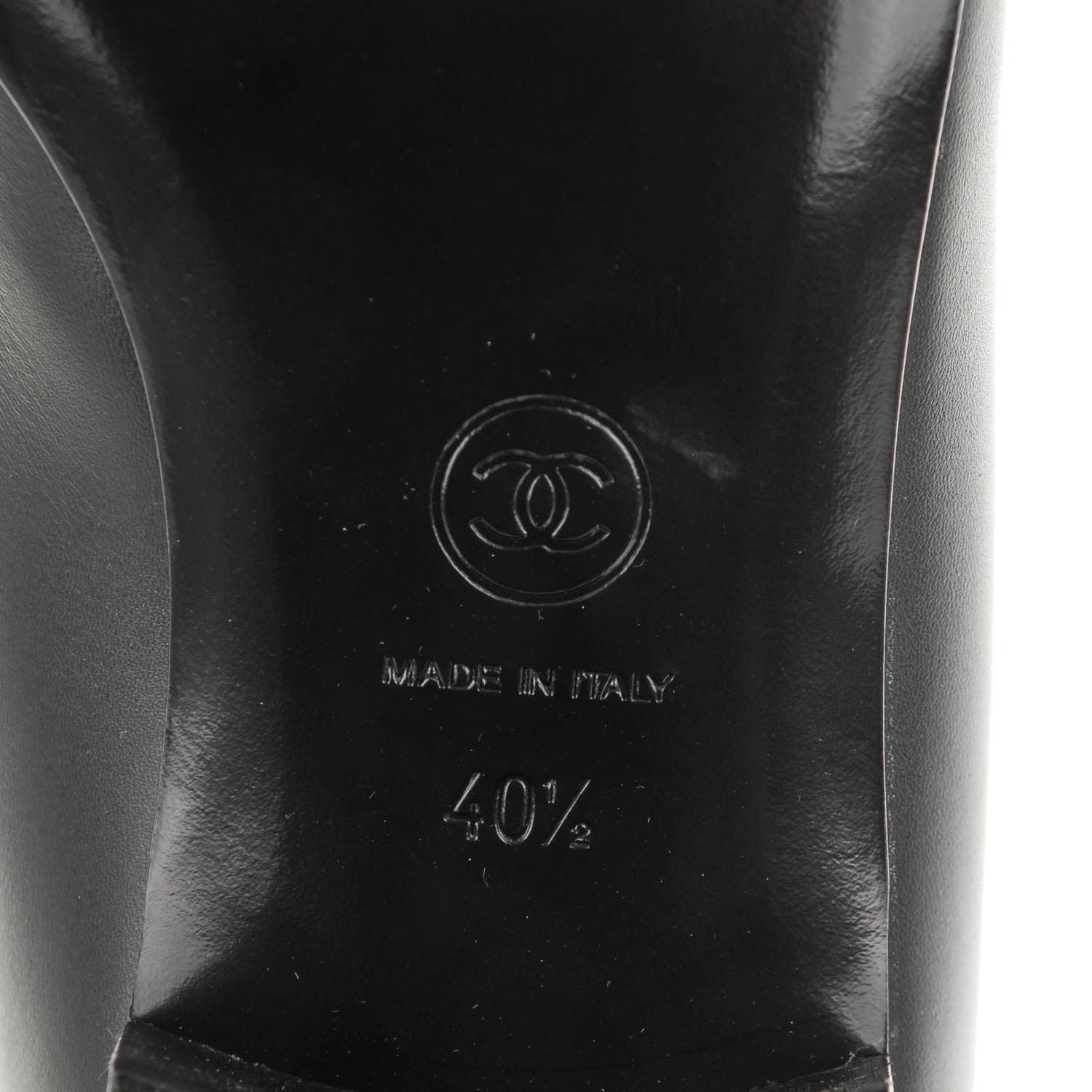 Chanel Calfskin CC Mocassin Loafers 40.5 Black 6 of 7