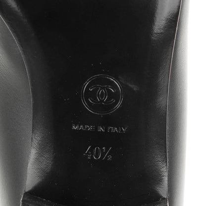 Chanel Calfskin CC Mocassin Loafers 40.5 Black 6 of 7