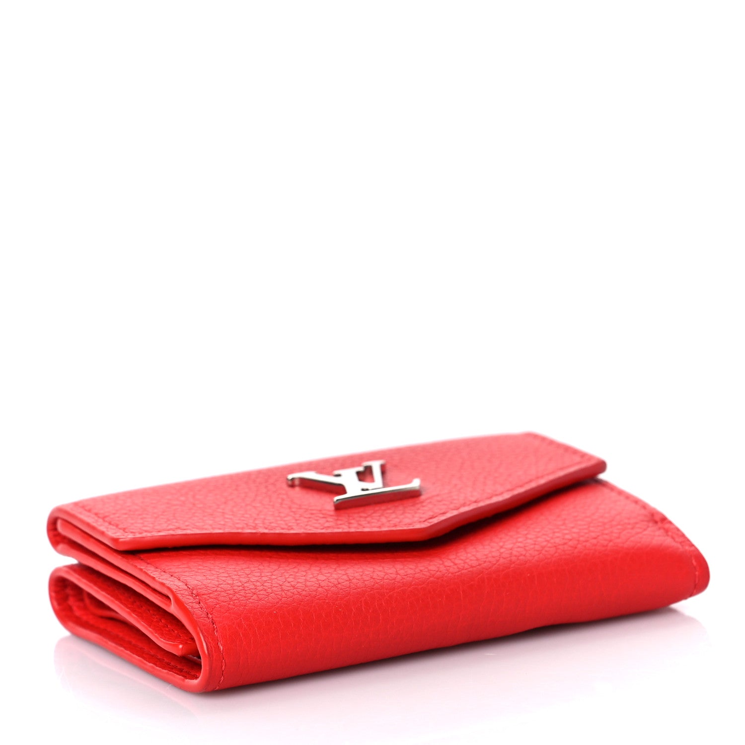 Louis Vuitton Soft Calfskin My Lockme Compact Wallet Poppy 4 of 9