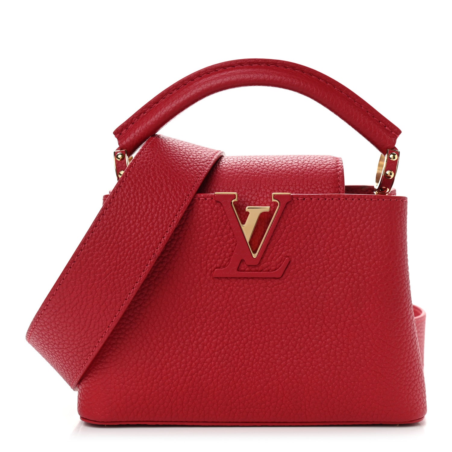 Louis Vuitton Taurillon Mini Capucines Scarlet 1 of 10