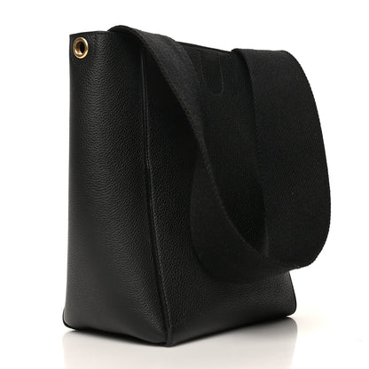 Celine Soft Grained Calfskin Small Sangle Bucket Bag Black 4 of 14