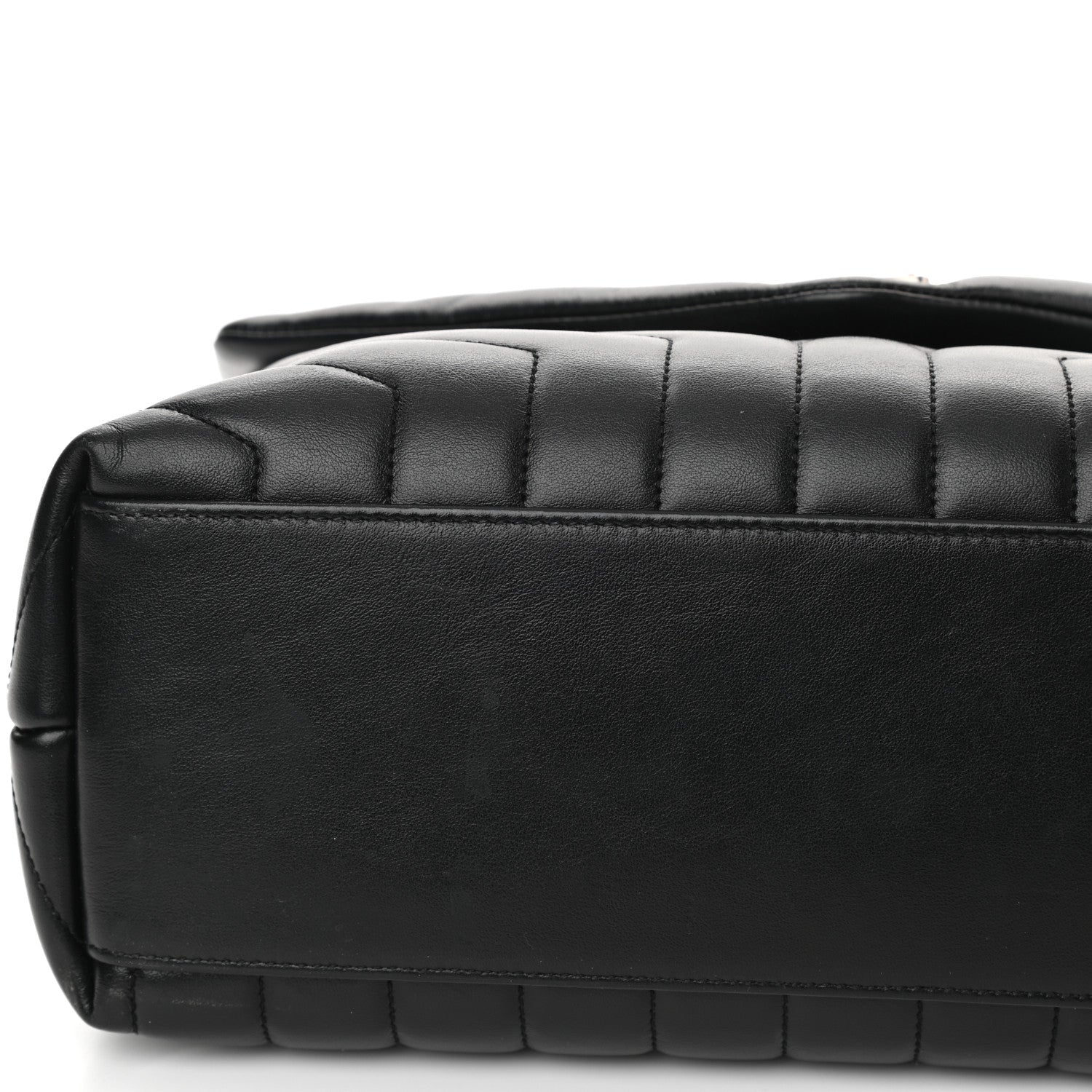 Saint Laurent Calfskin Y Quilted Monogram Medium Loulou Chain Satchel Black 11 of 12