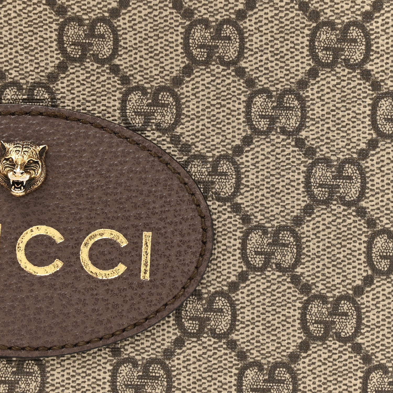 Gucci GG Supreme Monogram Web Neo Vintage Shoulder Bag Beige New Acero Crop 8 of 14