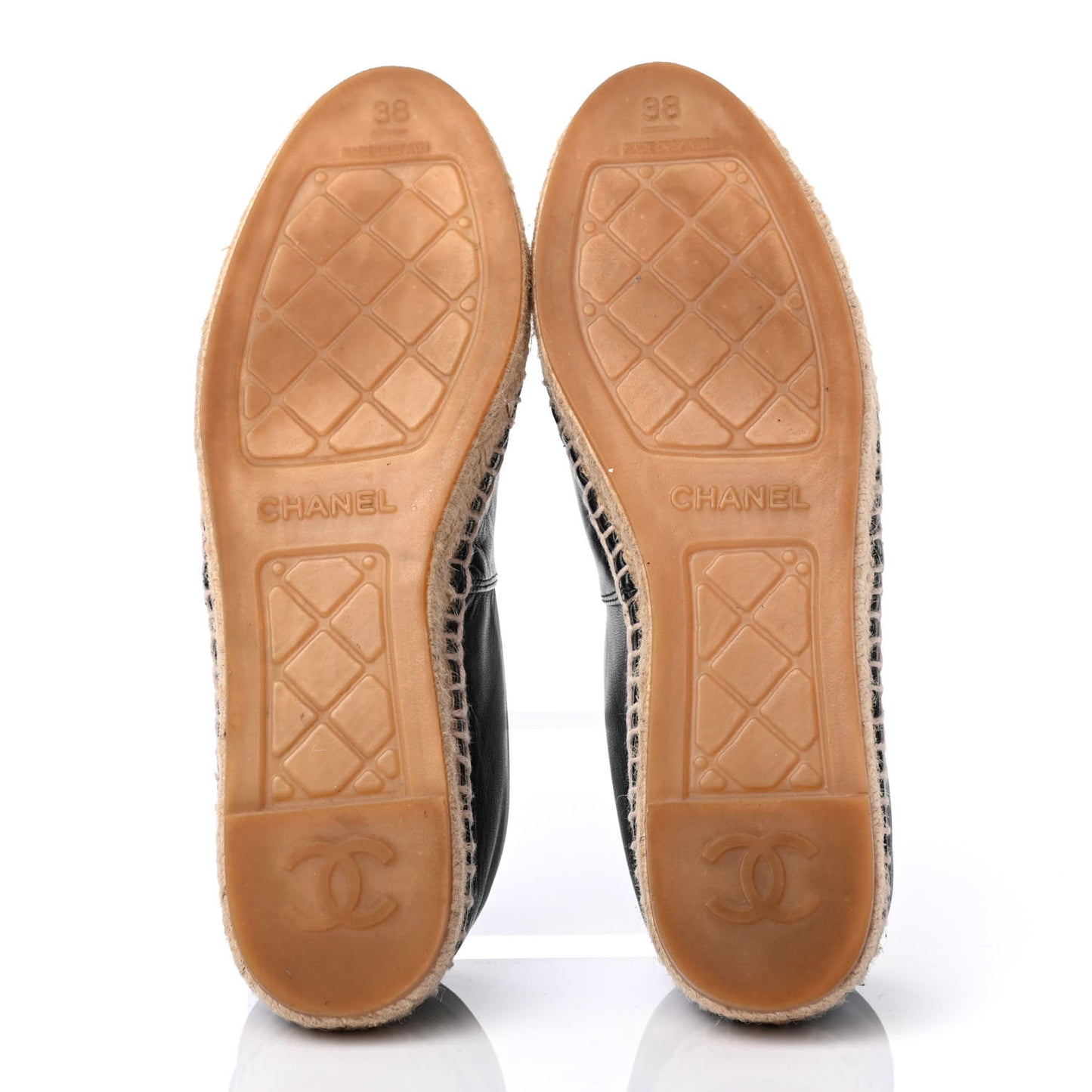 Lambskin CC Espadrilles 38 Black