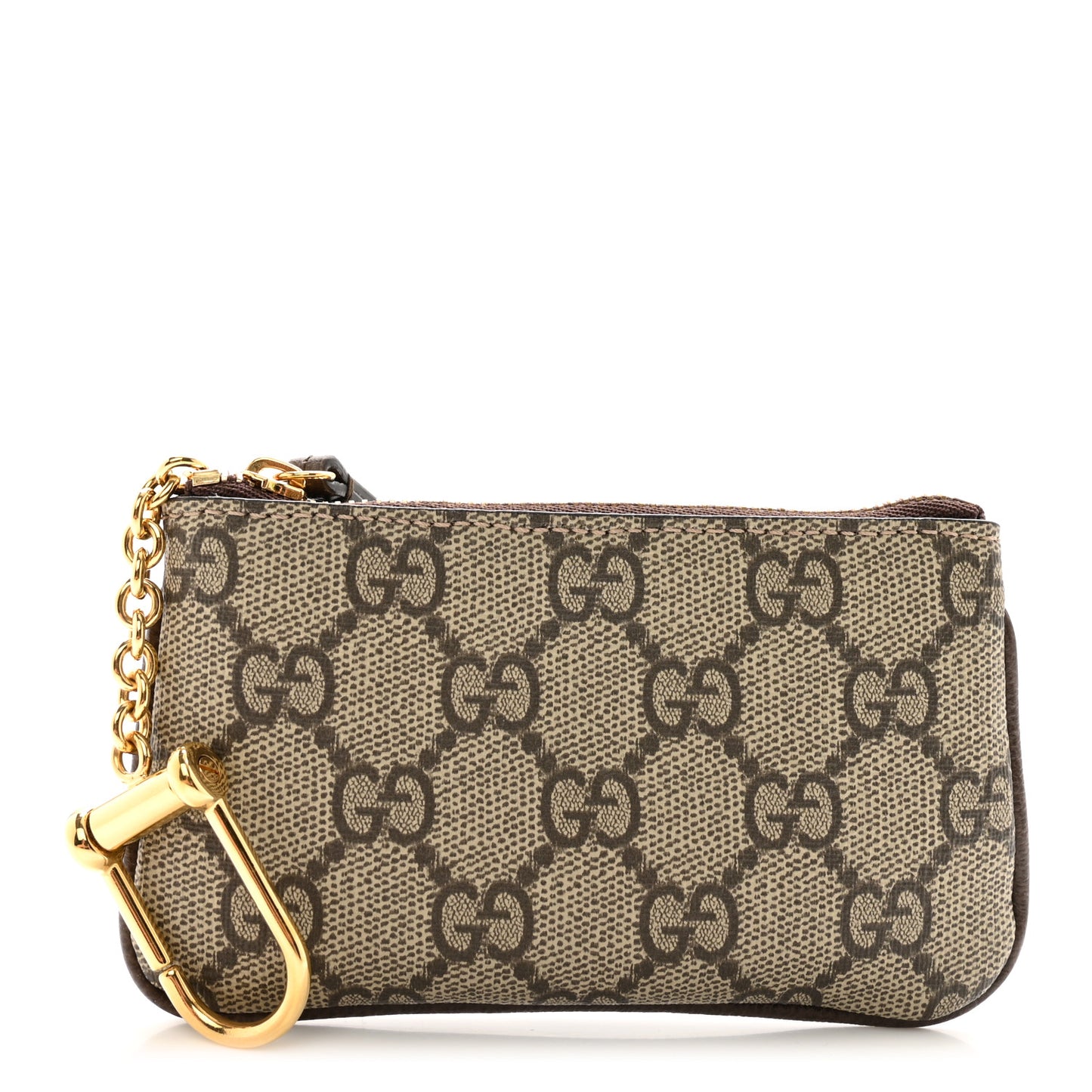 GG Supreme Monogram Selleria Key Case Beige Ebony Cocoa