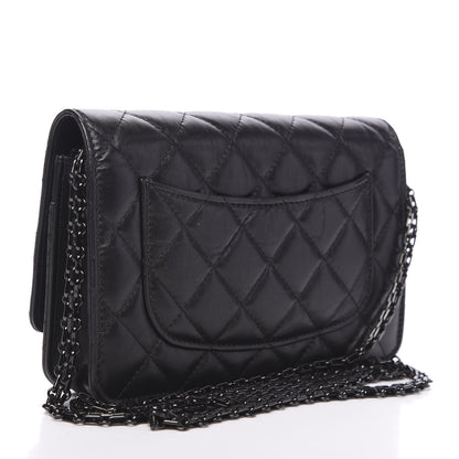 Chanel Aged Calfskin Quilted Reissue Wallet On Chain WOC So Black 2 of 9