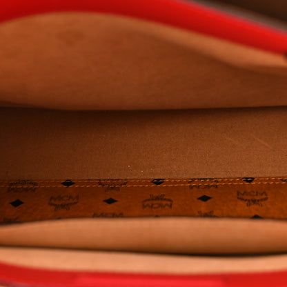 MCM Grained Calfskin Medium Milla Tote Ruby Red 6 of 13