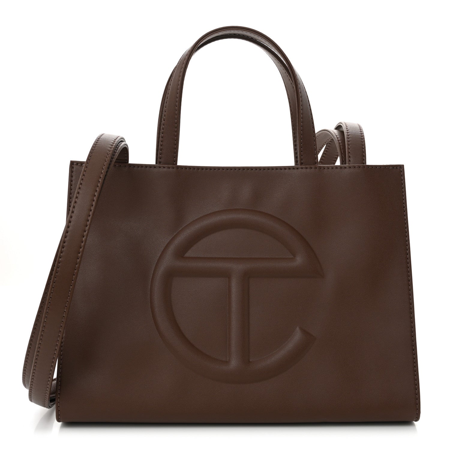 Telfar Vegan Leather Shmedium Shopping Bag Chocolate 1 of 10