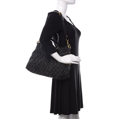 Louis Vuitton Denim Neo Cabby MM Black 2 of 10