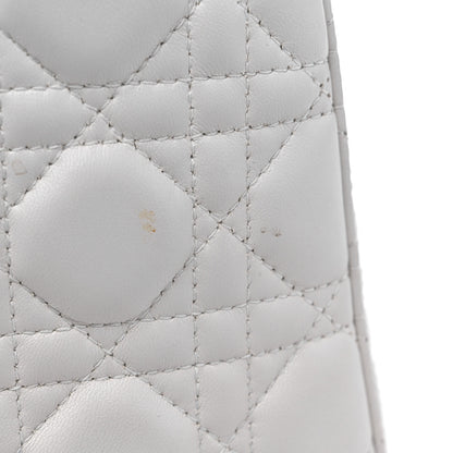 Christian Dior Lambskin Cannage Medium Lady Dior White 11 of 12