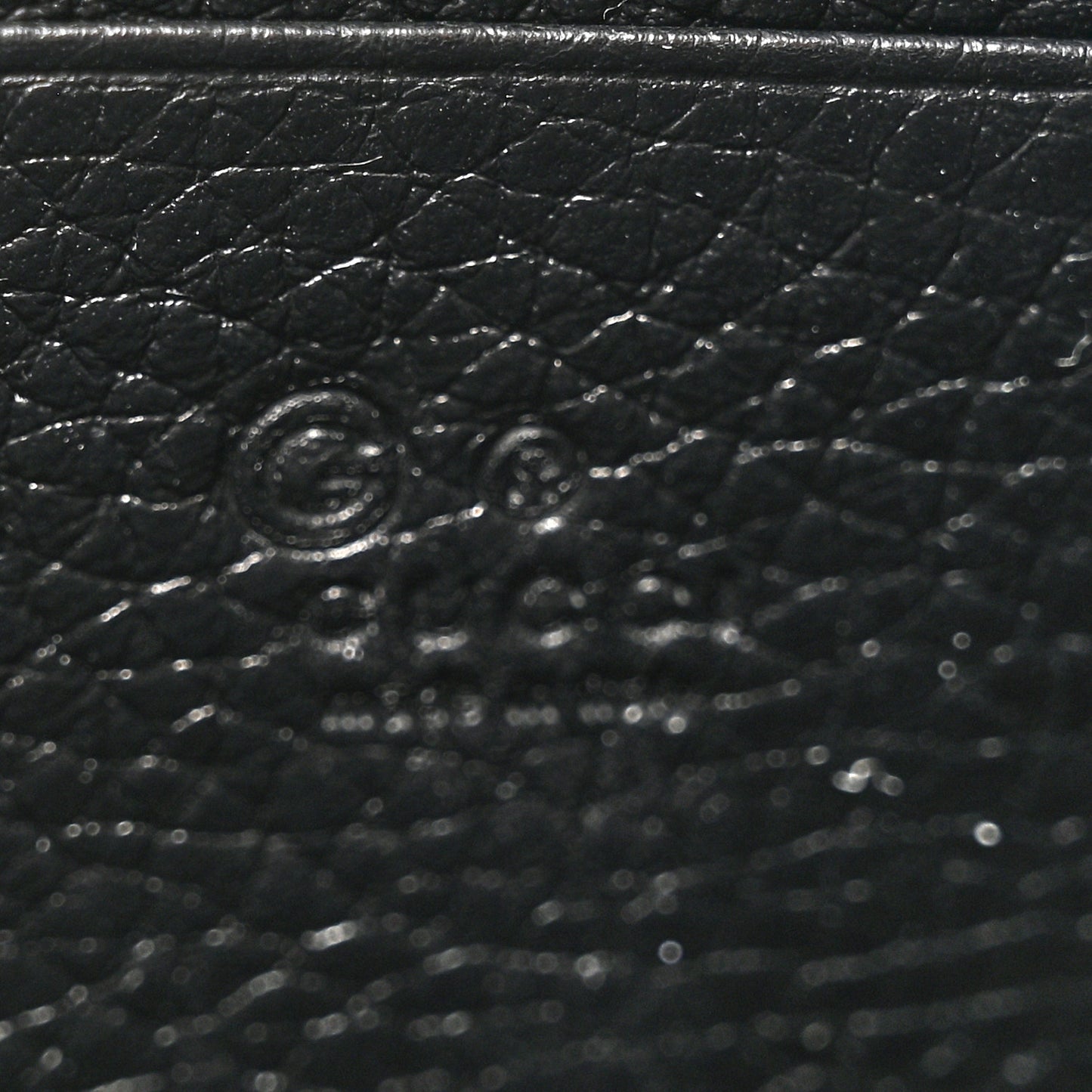 Calfskin GG Marmont Chain Wallet Bag Black