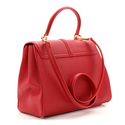 Celine Grained Calfskin Classique 16 Top Handle Bag Red 3 of 10