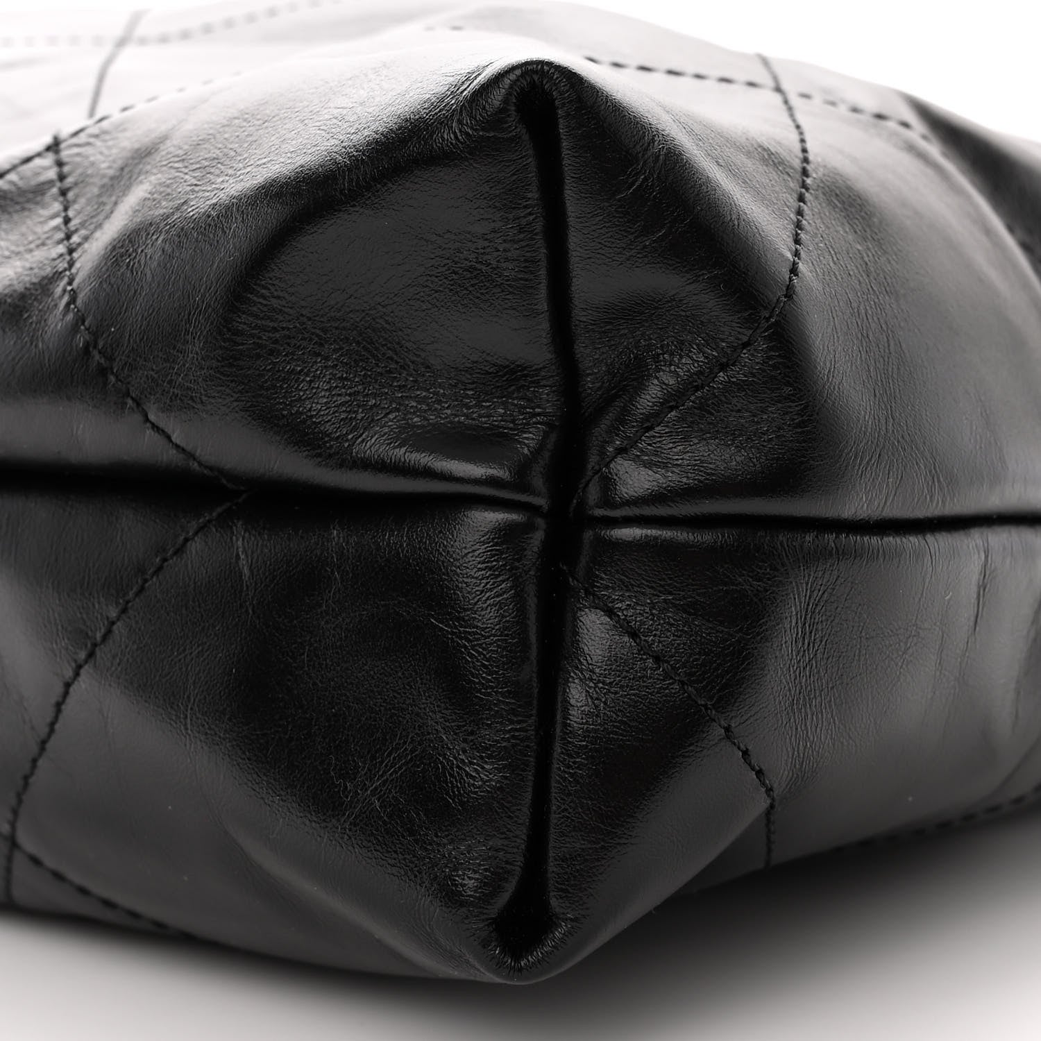 Chanel Shiny Calfskin Quilted Large Chanel 22 So Black 10 of 10