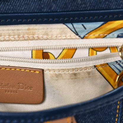 Christian Dior Denim Calfskin Saddle Bag Blue 13 of 13