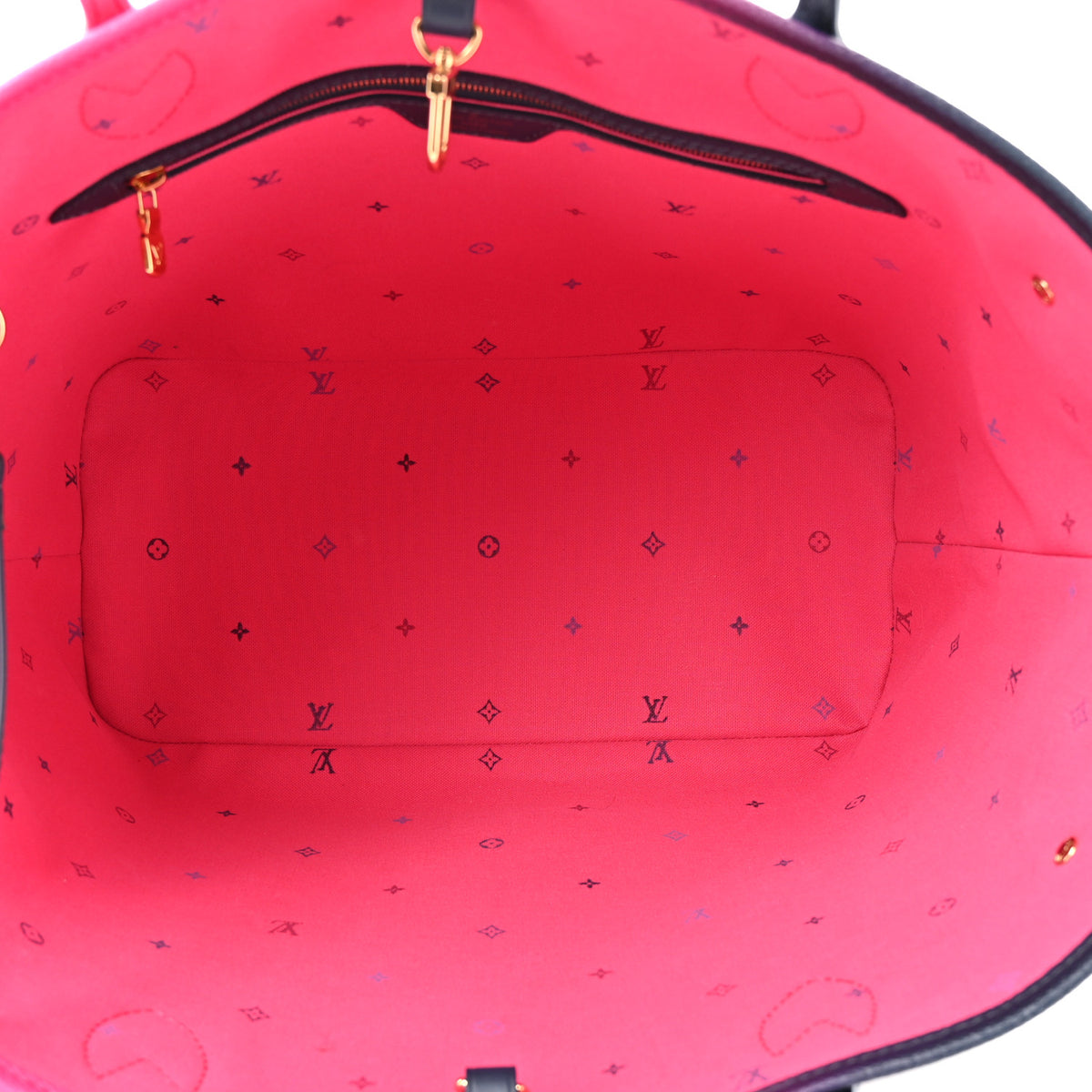 Monogram Giant Spring In The City Neverfull MM Midnight Fuchsia