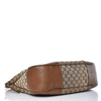Gucci Monogram Textured Calfskin Large Bree Hobo Beige Ebony Nocciola 4 of 18