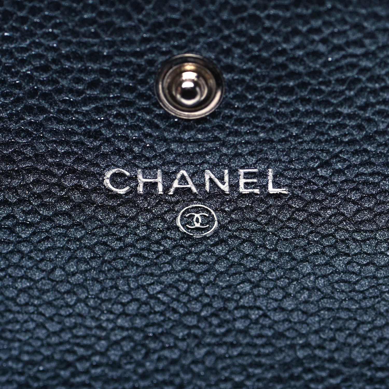Chanel Metallic Caviar Quilted Large Flap Wallet Charcoal 12 of 25