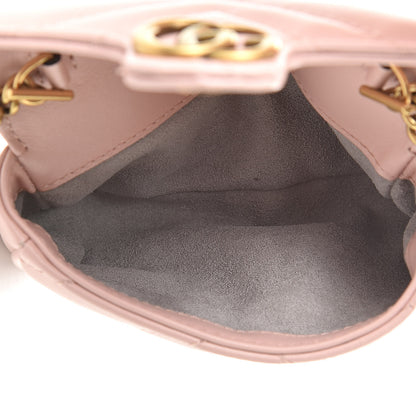 Gucci Calfskin Matelasse Heart GG Marmont 2.0 Coin Purse On A Chain Perfect Pink 5 of 8