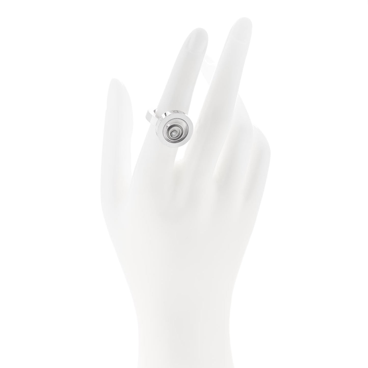 18K White Gold Diamond Happy Spirit Ring 52 6