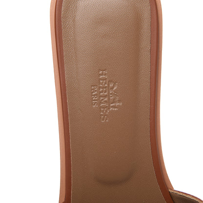 Hermes Box Calfskin Oran Sandals 41 Gold 6 of 8