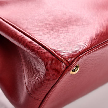 Prada Saffiano Small Galleria Double Zip Tote Fuoco 12 of 13